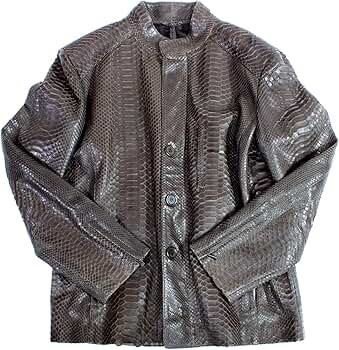 ベージュ パイソン　ヘビ柄 レザージャケット 4273_top.jpg